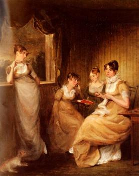 John Constable : Ladies From The Family Of Mr William Mason Of Colchester